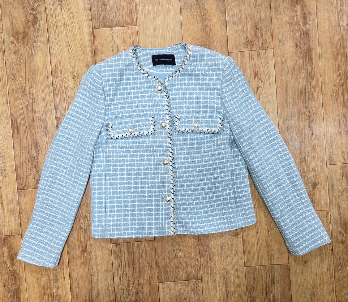 더아이잗컬렉션 브레이드 디테일 트위드자켓 55-66 상품이미지4