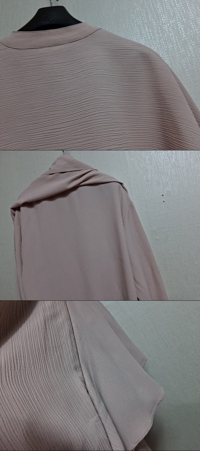 bab연핑크 찌짐이 쭈글이 폴리 케이프 날개 프릴소매 브라우스 새옷88
 상품이미지5