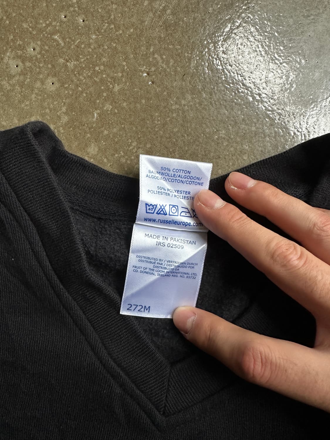 Russell Athletic 블랙 V넥 스웻셔츠 상품이미지3