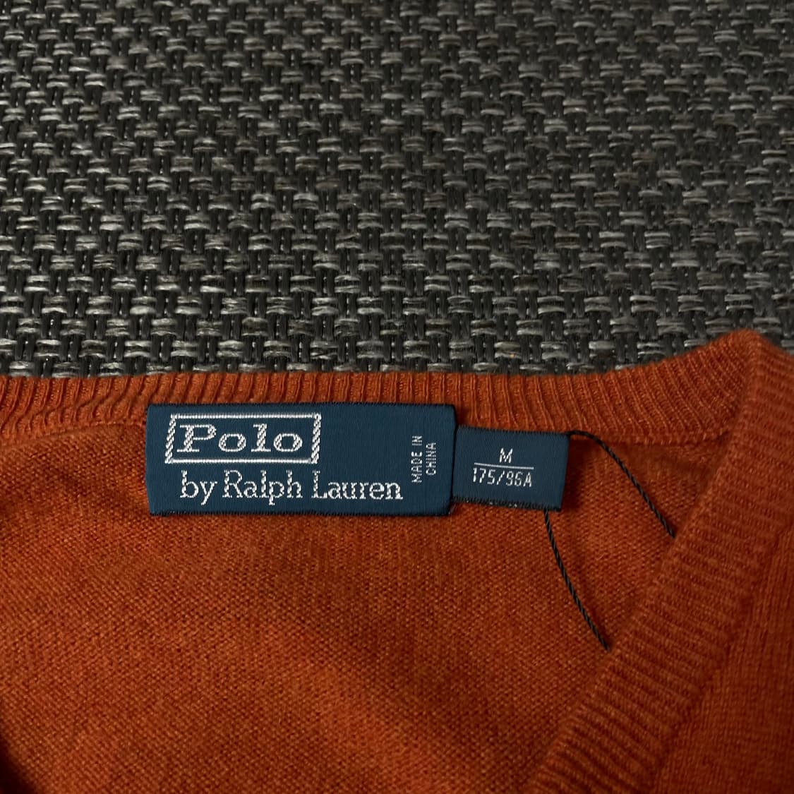 폴로 랄프로렌 오렌지 브이넥 긴팔 니트 M 상품이미지4