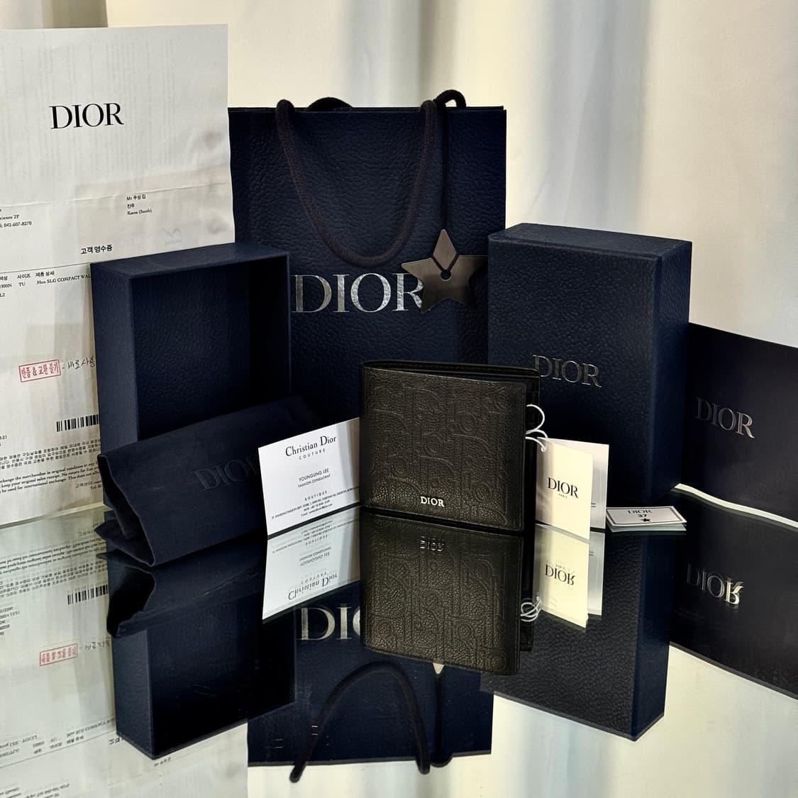 [새상품/풀구성] 디올 그래피티 레더 반지갑 상품이미지2