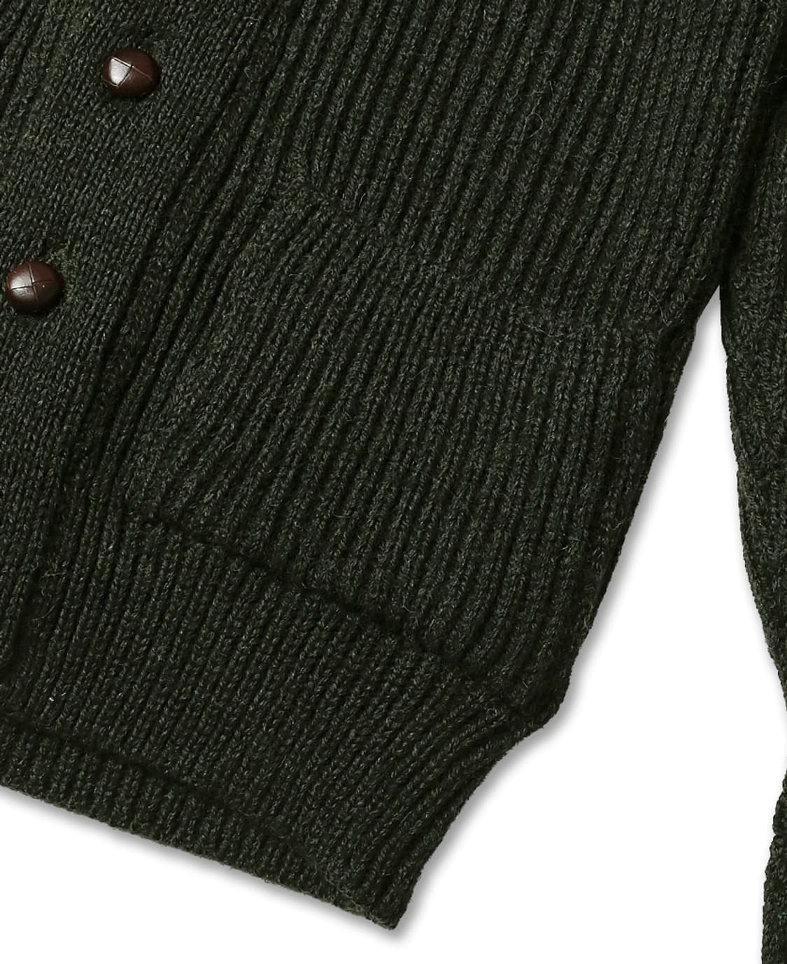 블랙쉽 [Black Sheep] 프리미엄 카키 니트 숄카라 가디건 상품이미지3