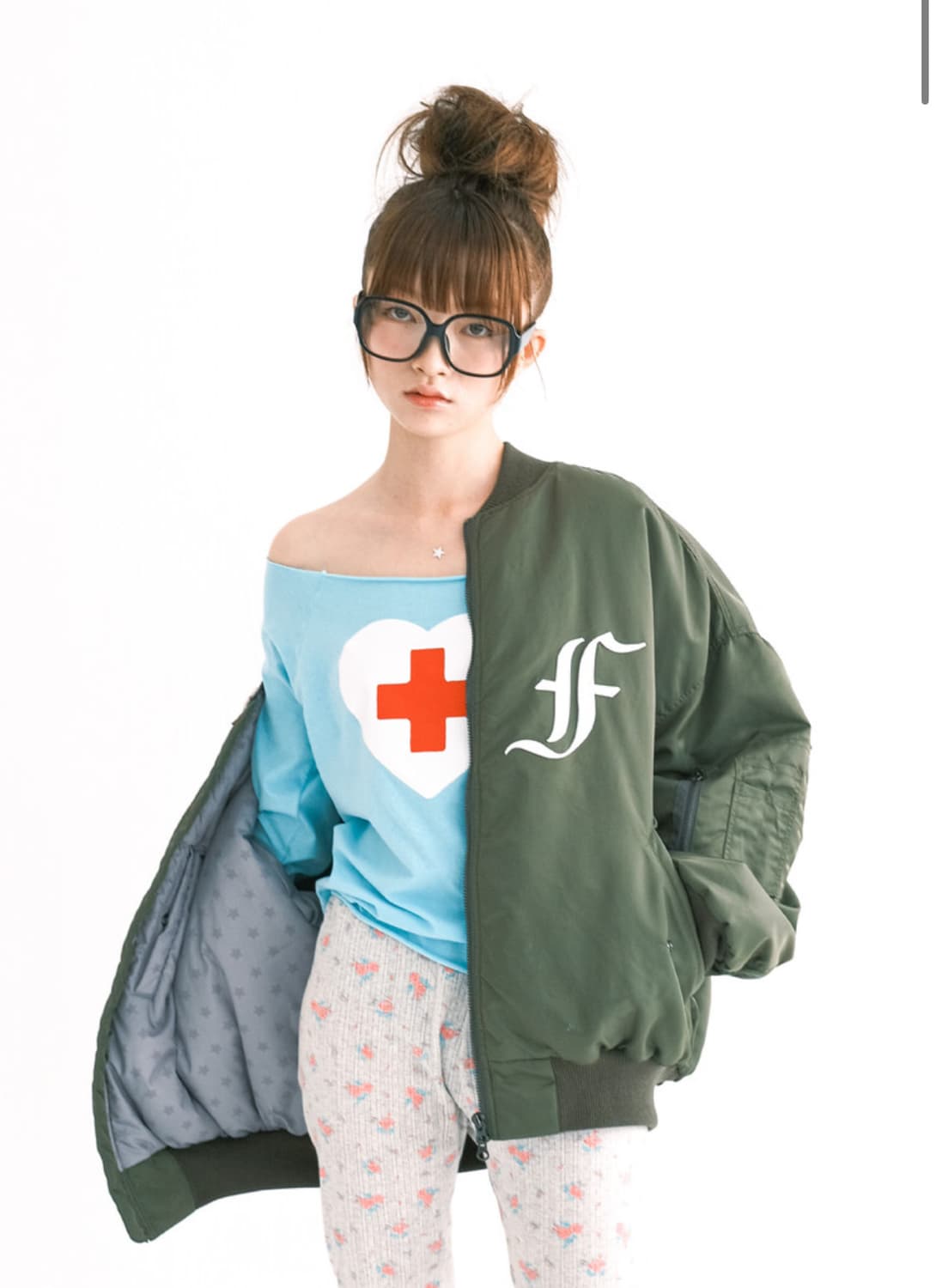 샵페어리 봄버자켓 카키 상품이미지2