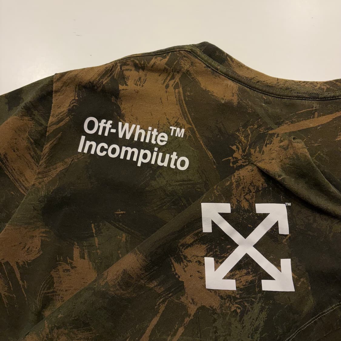 [M] 오프화이트 카모플라쥬 반팔 티셔츠 오케이몰 C643 상품이미지7