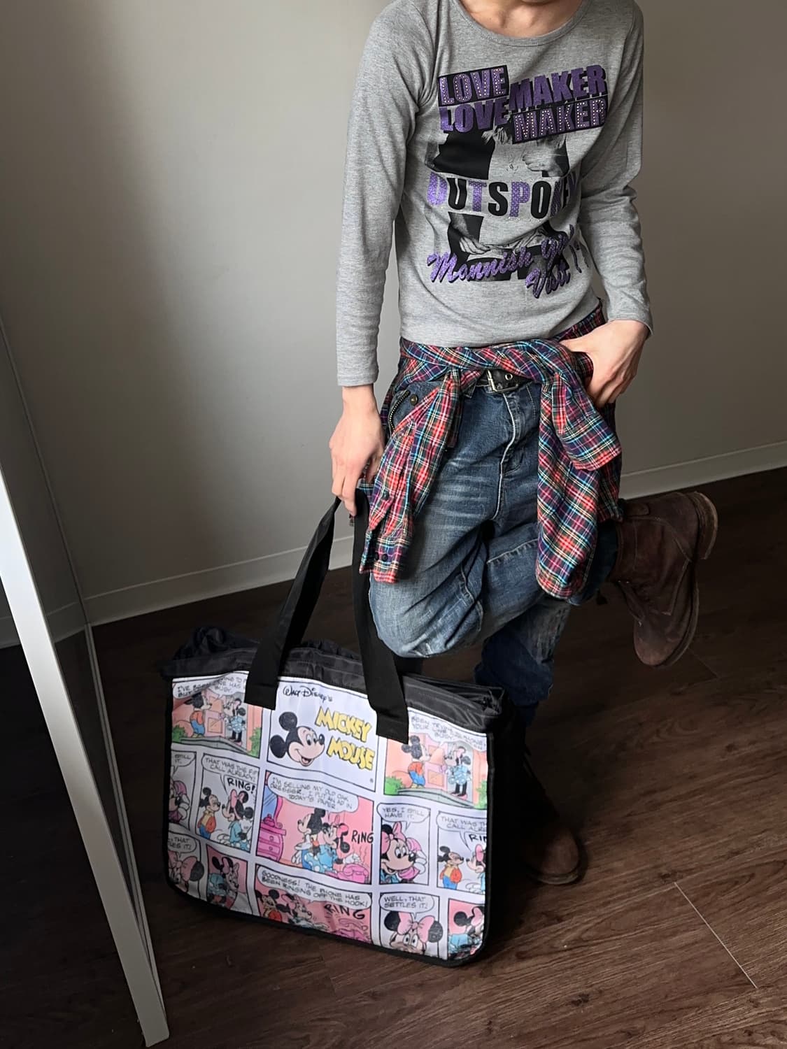 Disney 미키마우스 카툰 프레임 백 상품이미지6