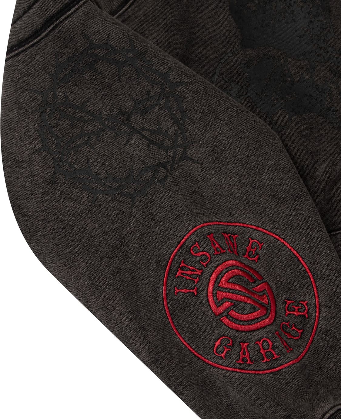 인세인 개러지 후드집업 브라운 블랙 상품이미지5