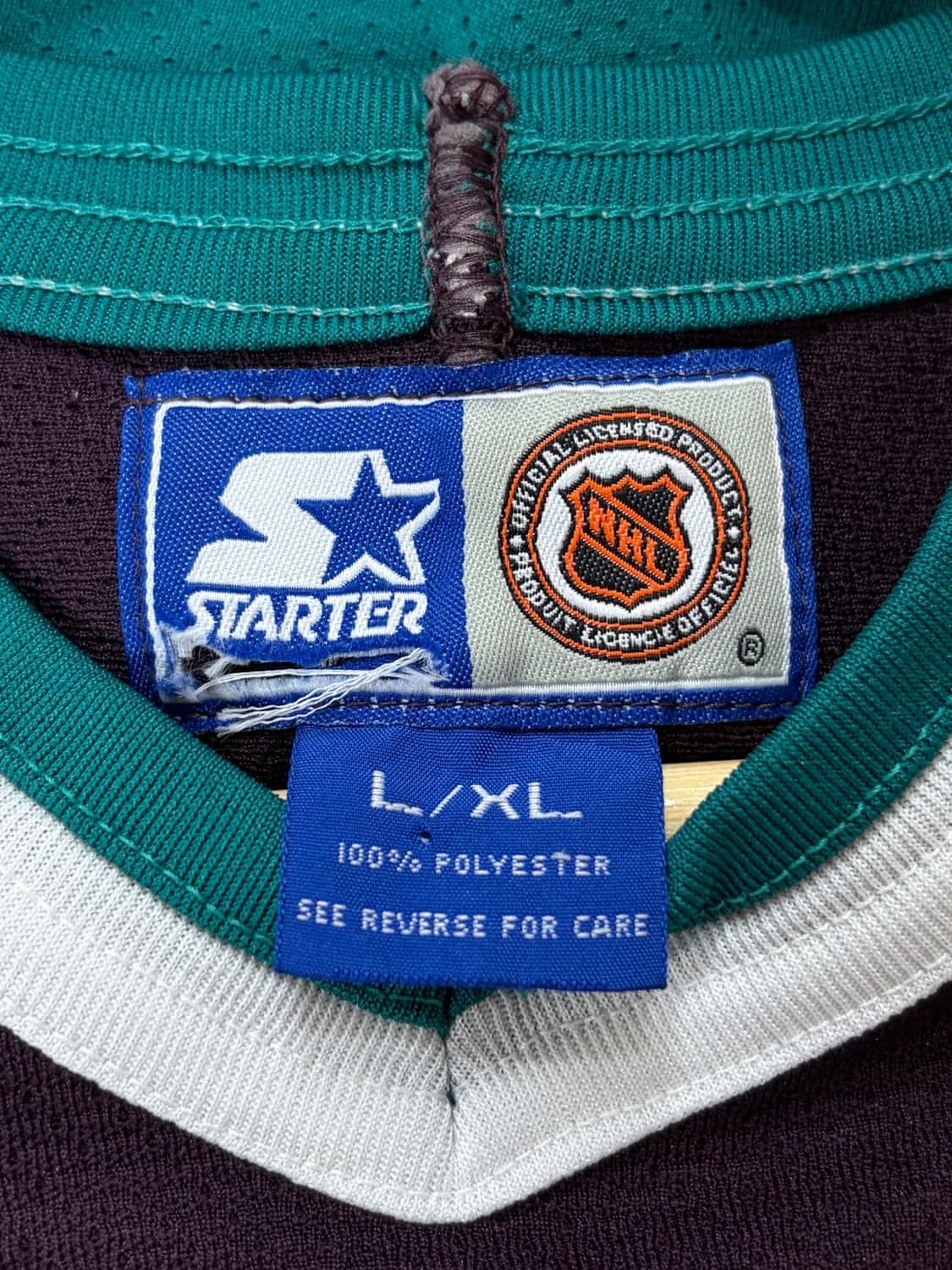 [L/XL] NHL 애너하임 마이티덕스 스타터 빈티지 아이스하키 4.9  상품이미지6