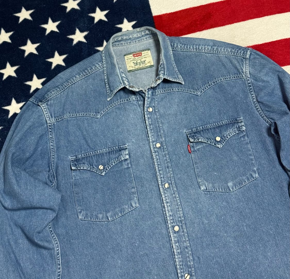 리바이스 웨스턴 데님 셔츠 빈티지 Levi’s [XL] 상품이미지7