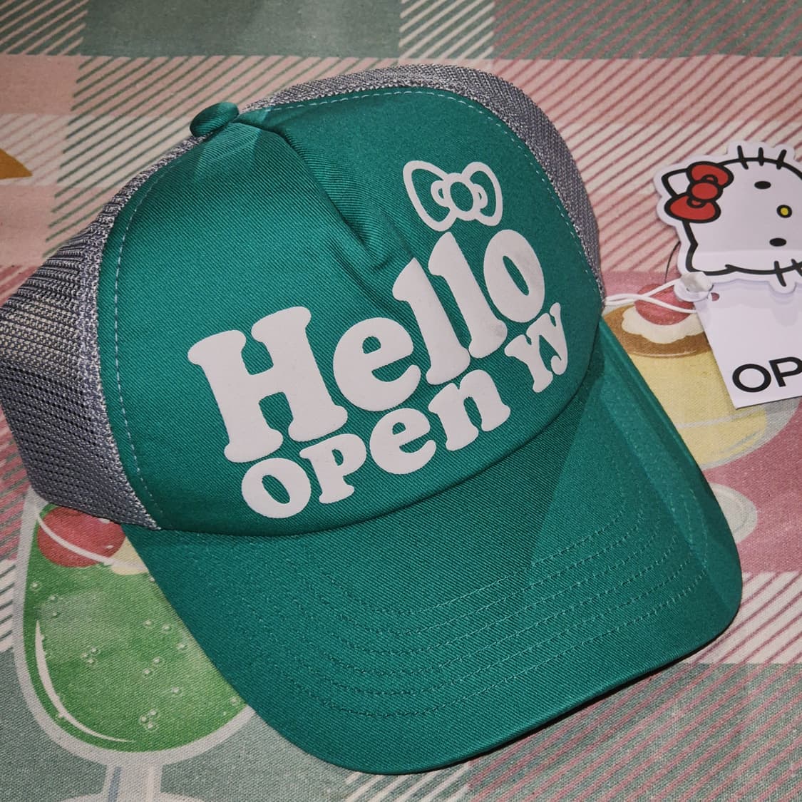 오픈 와이와이 콜라보 키티 그린 메쉬 트러커 상품이미지7
