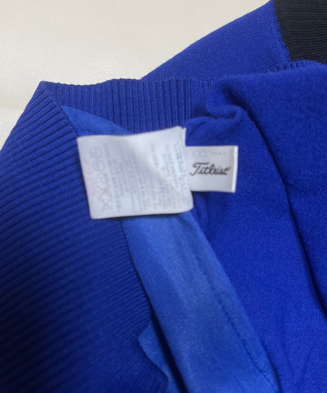 타이틀리스트 블루 니트 집업 자켓 상품이미지4