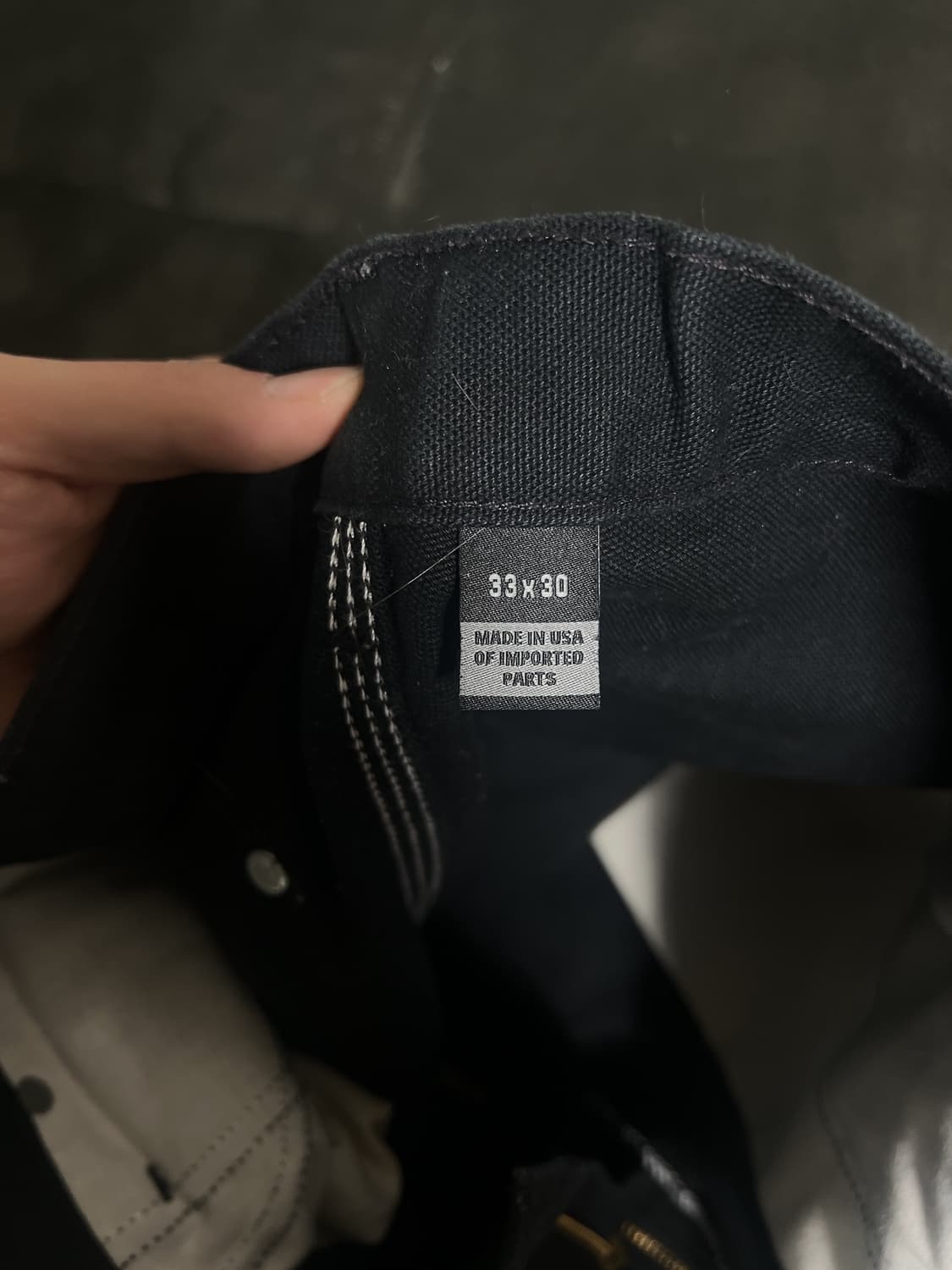 칼하트 더블니 B01 블랙 워크팬츠 33x30 상품이미지4