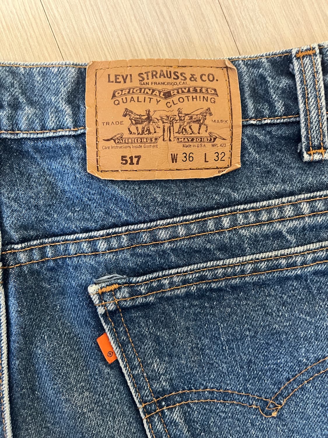 90s made in usa 리바이스 517 오렌지탭 36 상품이미지4