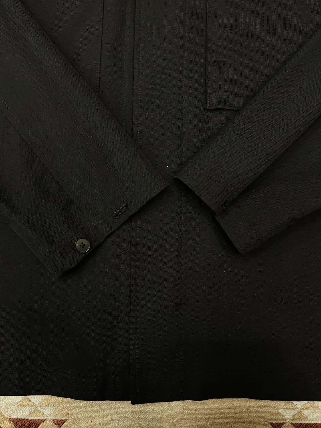 [3] 오라리 울 헤링본 오버 셔츠 블랙 25ss 상품이미지3