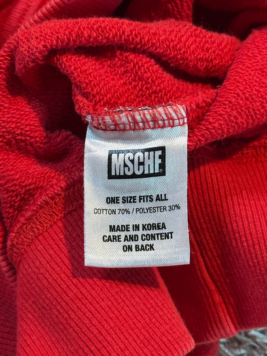 17SS 미스치프 MSCHF 로고 맨투맨 레드 상품이미지10