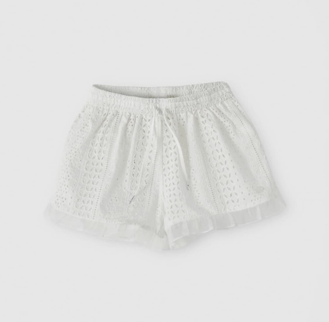 Oro 프릴펀칭쇼츠_pure white 상품이미지1