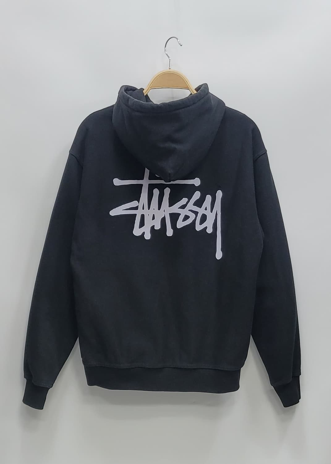 STUSSY 22SS 스투시 베이직 로고 기모 후드 / 남 S 블랙  상품이미지3