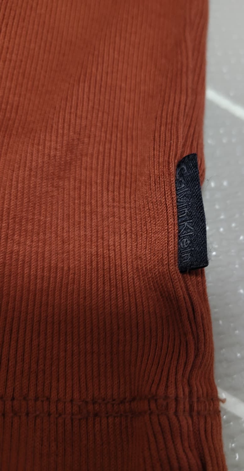 1회착) 캘빈 클라인 코튼 골지 니트 M (100) 상품이미지3