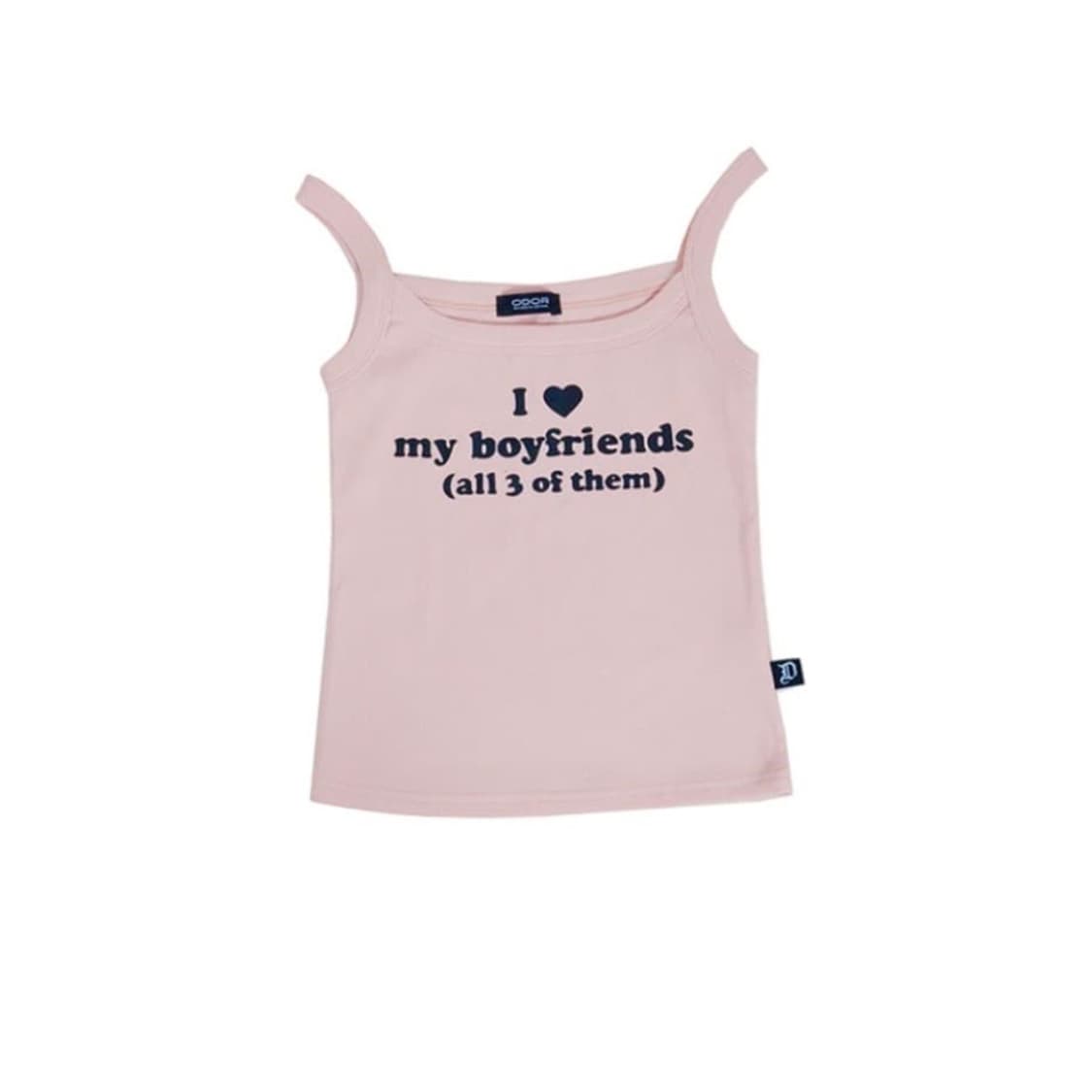 오도어 I love BF 슬리브리스 핑크 민소매 나시 상품이미지1