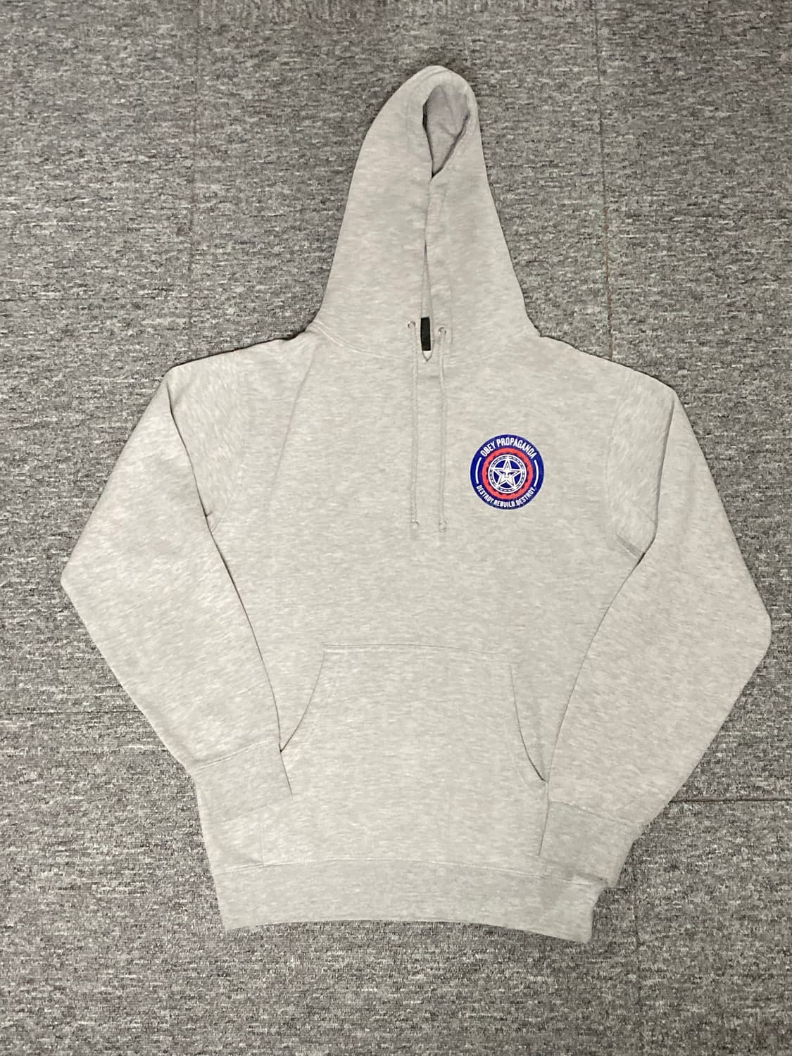 오베이 후드티 S 회색 상품이미지1