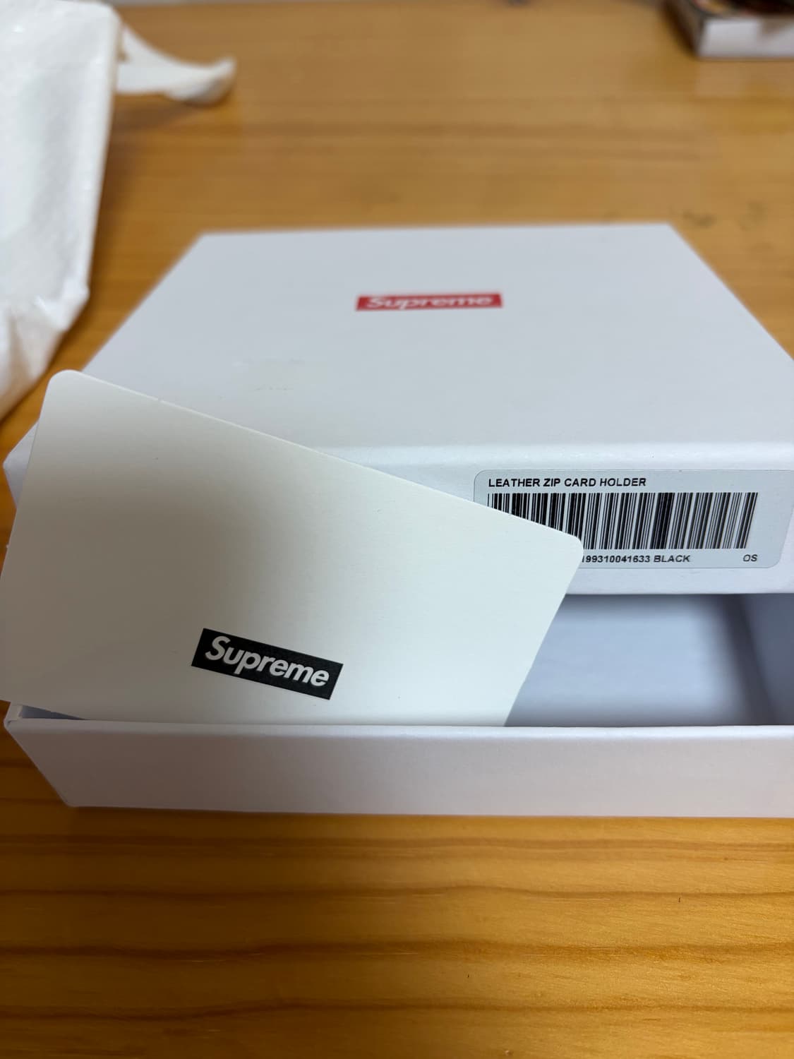25ss 슈프림 카드지갑 레더 블랙 상품이미지4
