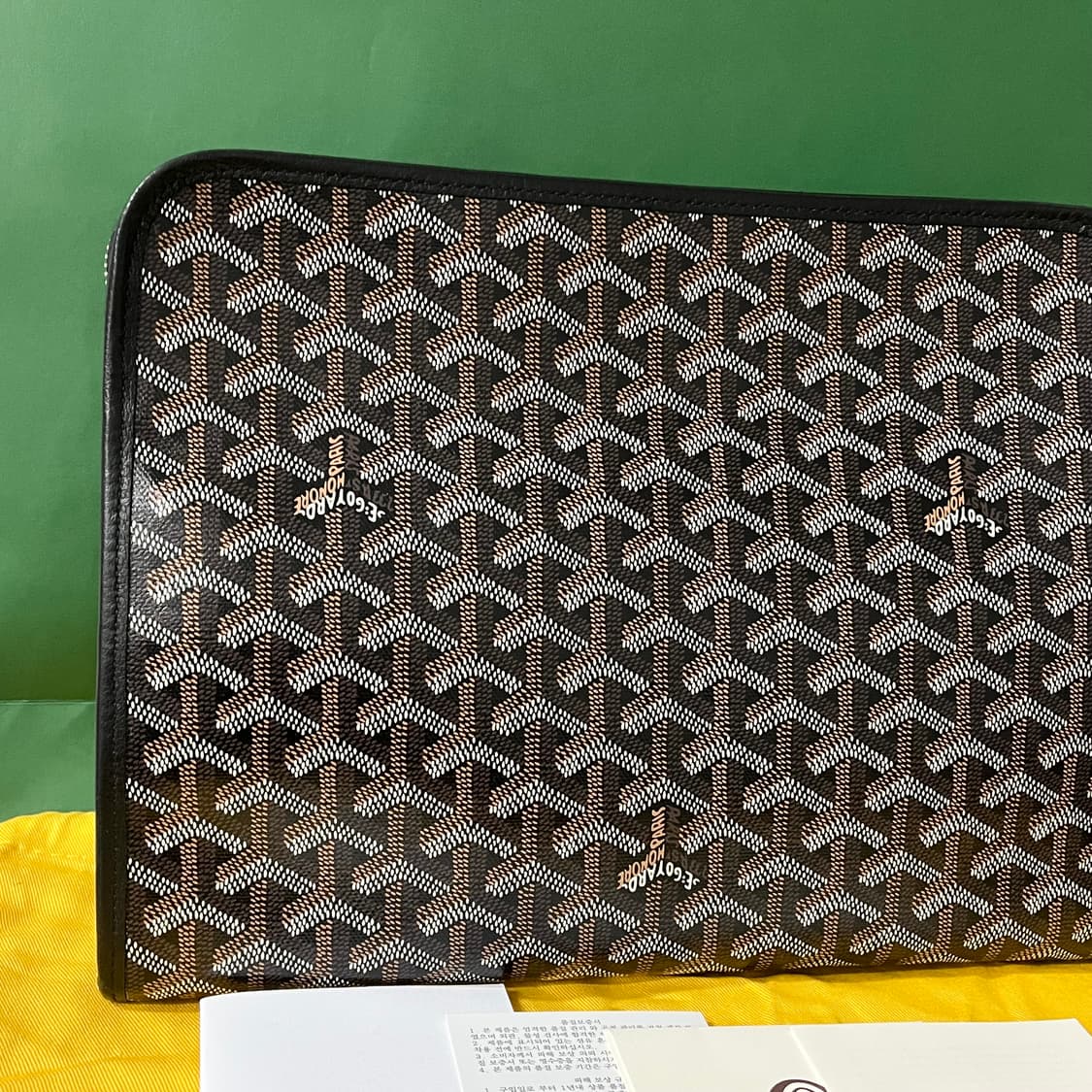 [S급/정품] 고야드 쥬방스 GM 블랙 클러치백 파우치 상품이미지4