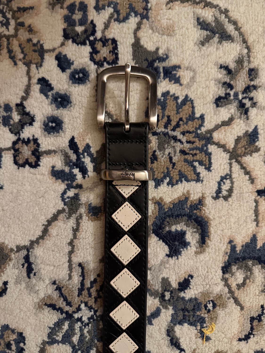 스투시 아가일 레더 벨트 블랙 상품이미지3