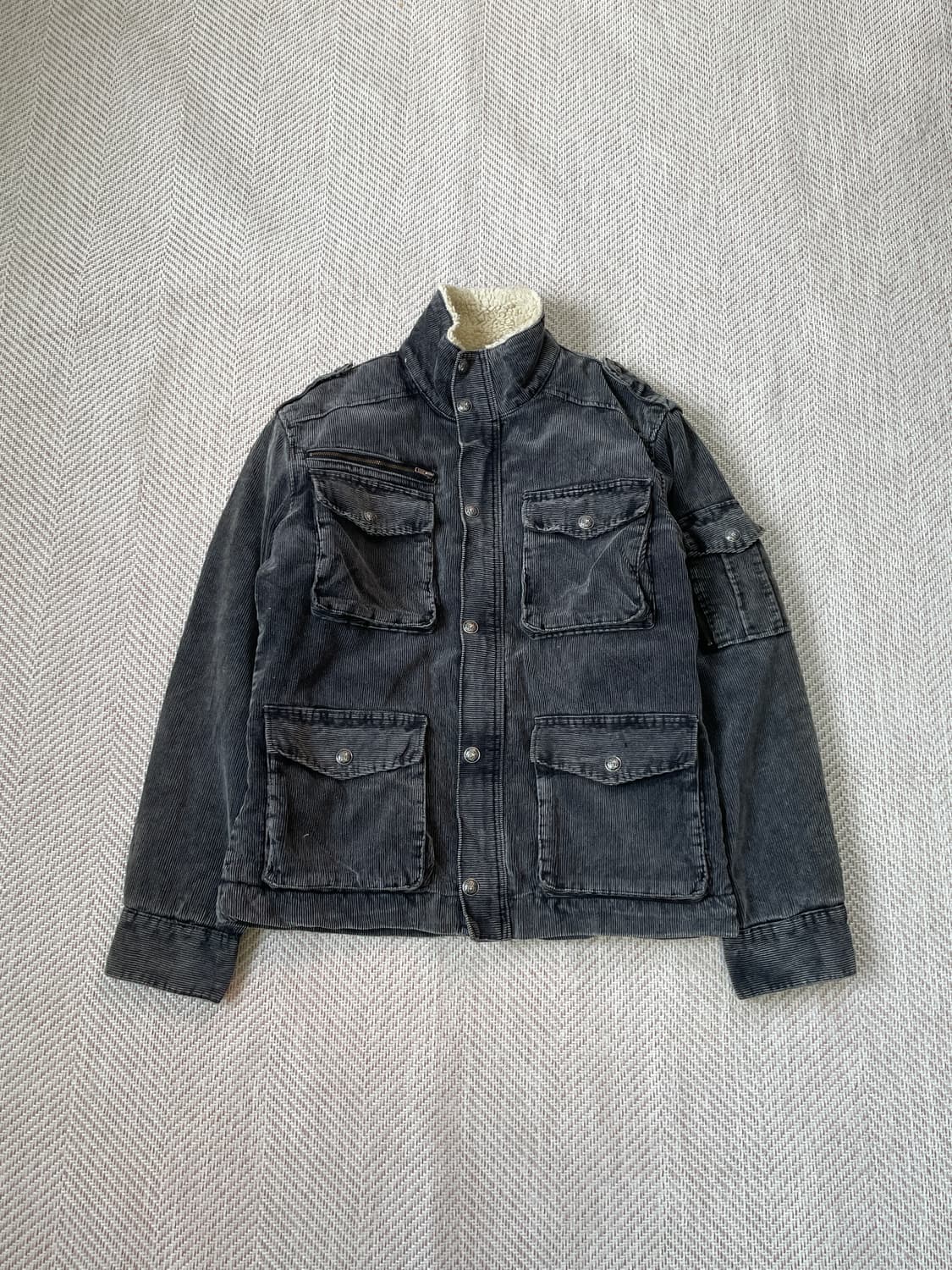 빈티지 코듀로이 보아안감 밀리터리 필드 자켓 J03239 상품이미지1