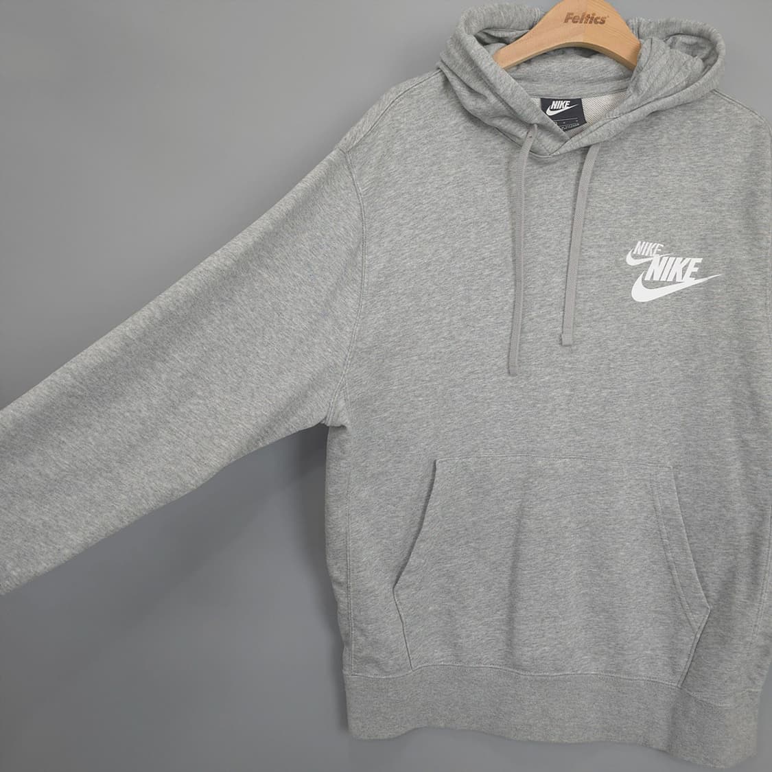 나이키 NIKE 스우시 로고 베이직 후드티 그레이 100 (L) 상품이미지3