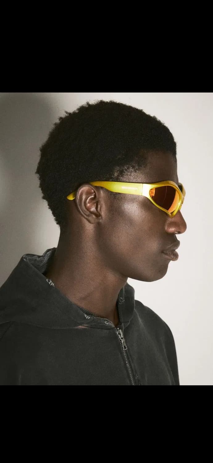 발렌시아가 페넥 오발 선글라스 옐로우 레드 상품이미지3