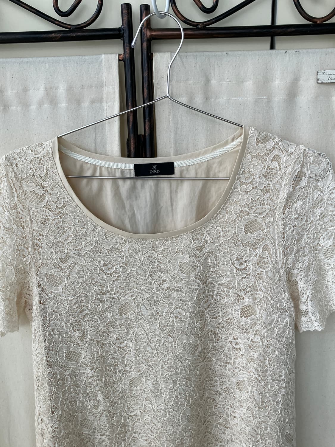 jpn vintage ivory lace half blouse 상품이미지8