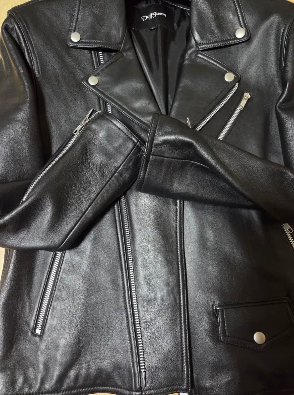 도프제이슨 램스킨100 라이더 자켓 상품이미지3