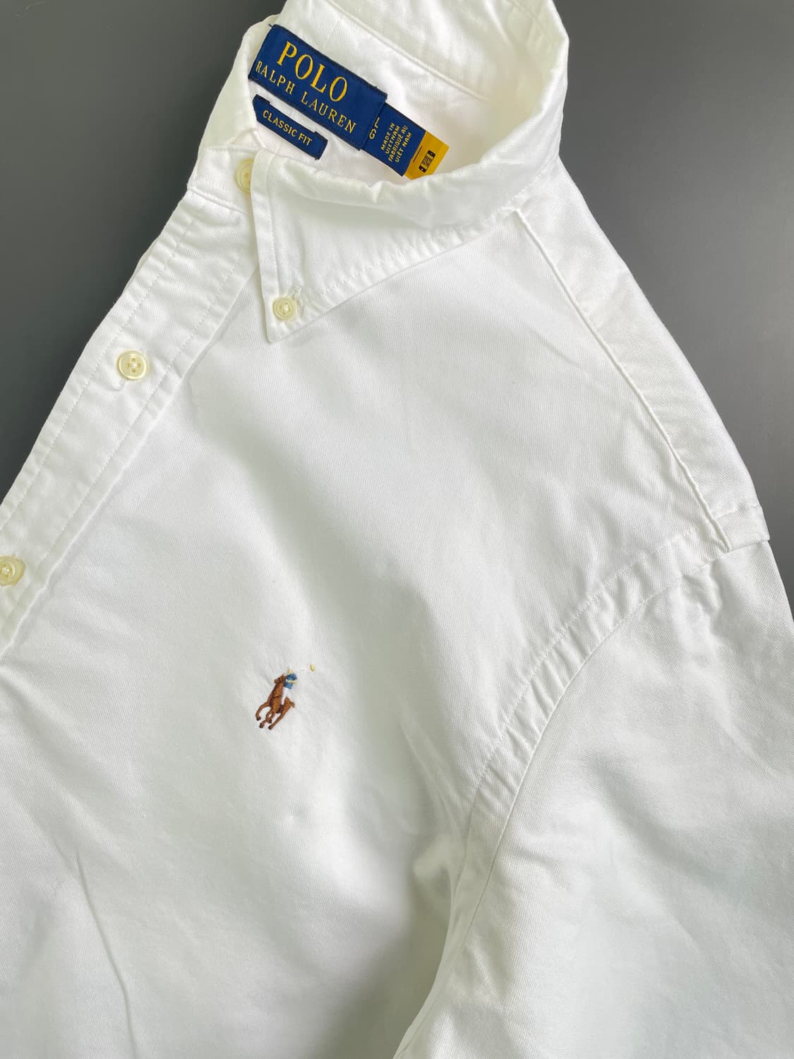 [L] 폴로 랄프로렌 옥스포드 셔츠 클래식핏 QR인증 상품이미지4