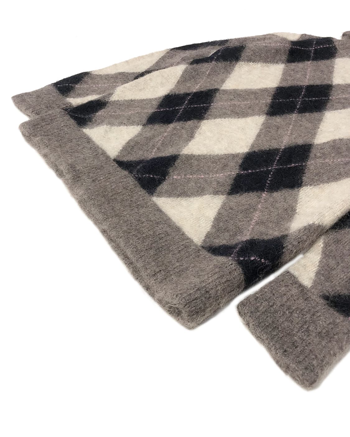 Vintage 알파카+모헤어 아가일 니트  상품이미지4