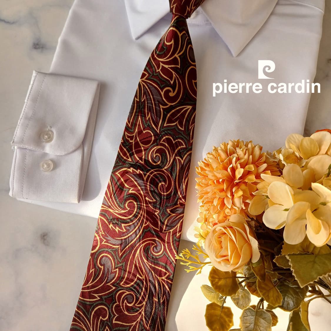 피에르가르뎅 실크 브라운 페이즐리 넥타이 9.7cm A+등급 A19590 상품이미지2