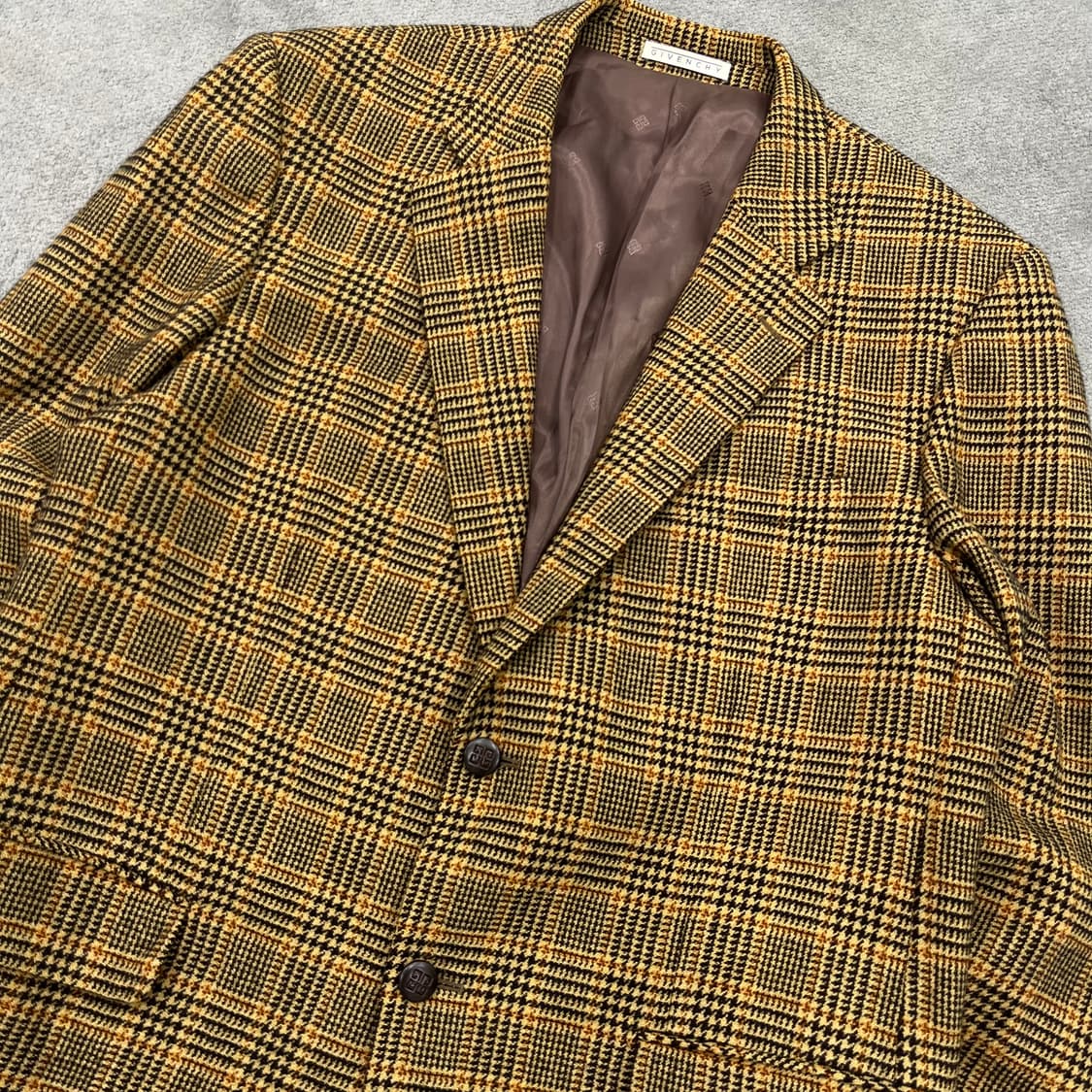 85R 지방시 캐시미어 울 체크 블레이저 상품이미지2