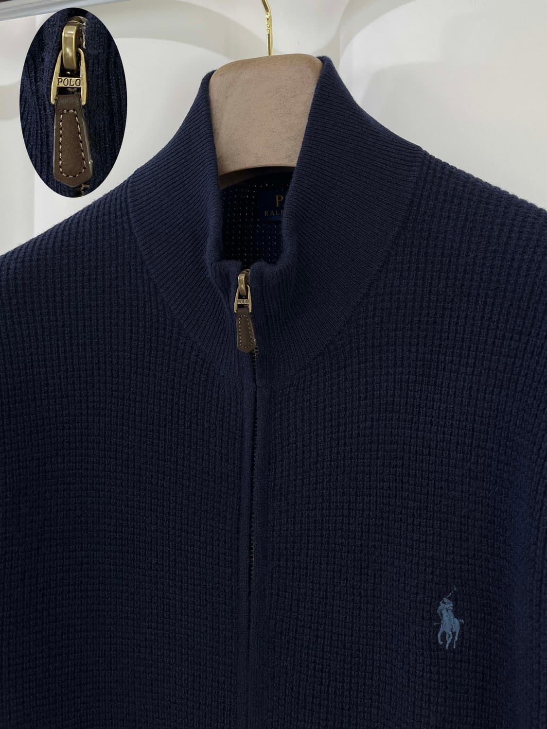 폴로 랄프로렌 메리노울 네이비 니트 가디건 풀집업 자켓 상품이미지5