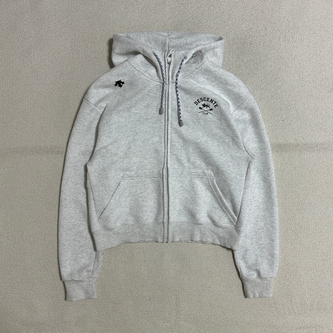 데상트 캠브리지 프렌치테리 후드집업 상품이미지2