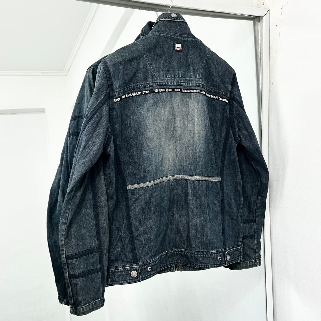 후부 레이싱 데님 바이커 자켓 상품이미지5