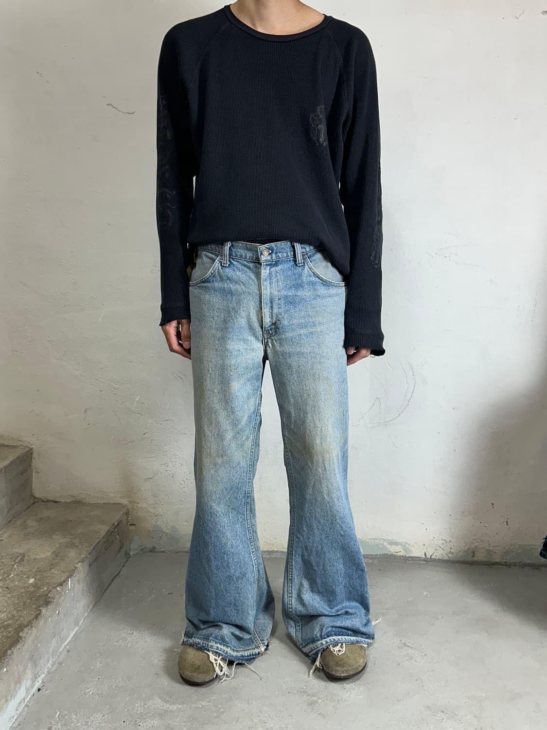 80's USA Made 빈티지 리바이스 684 벨바텀 부츠컷 데님 상품이미지2