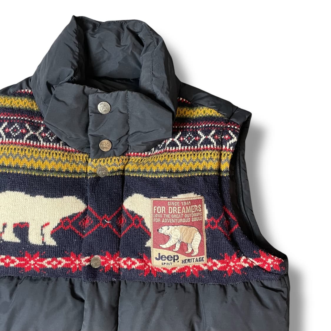 JEEP 스웨터 니트 조끼 패딩 M 상품이미지3
