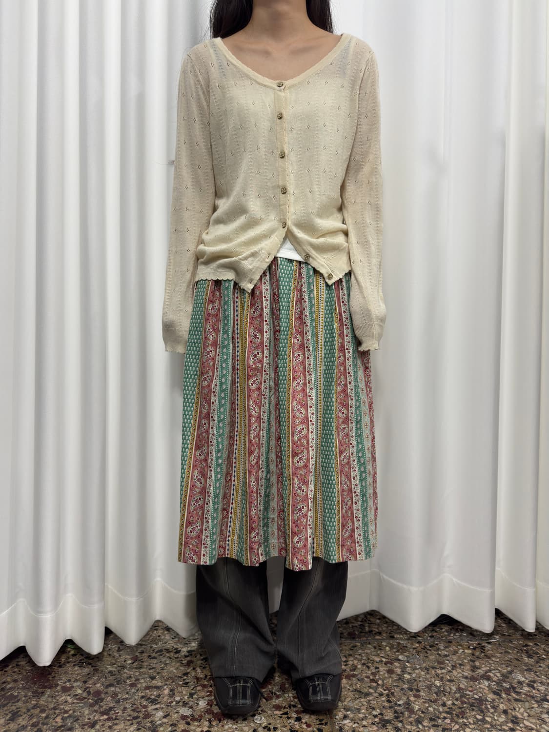 ethnic midi skirt 상품이미지1