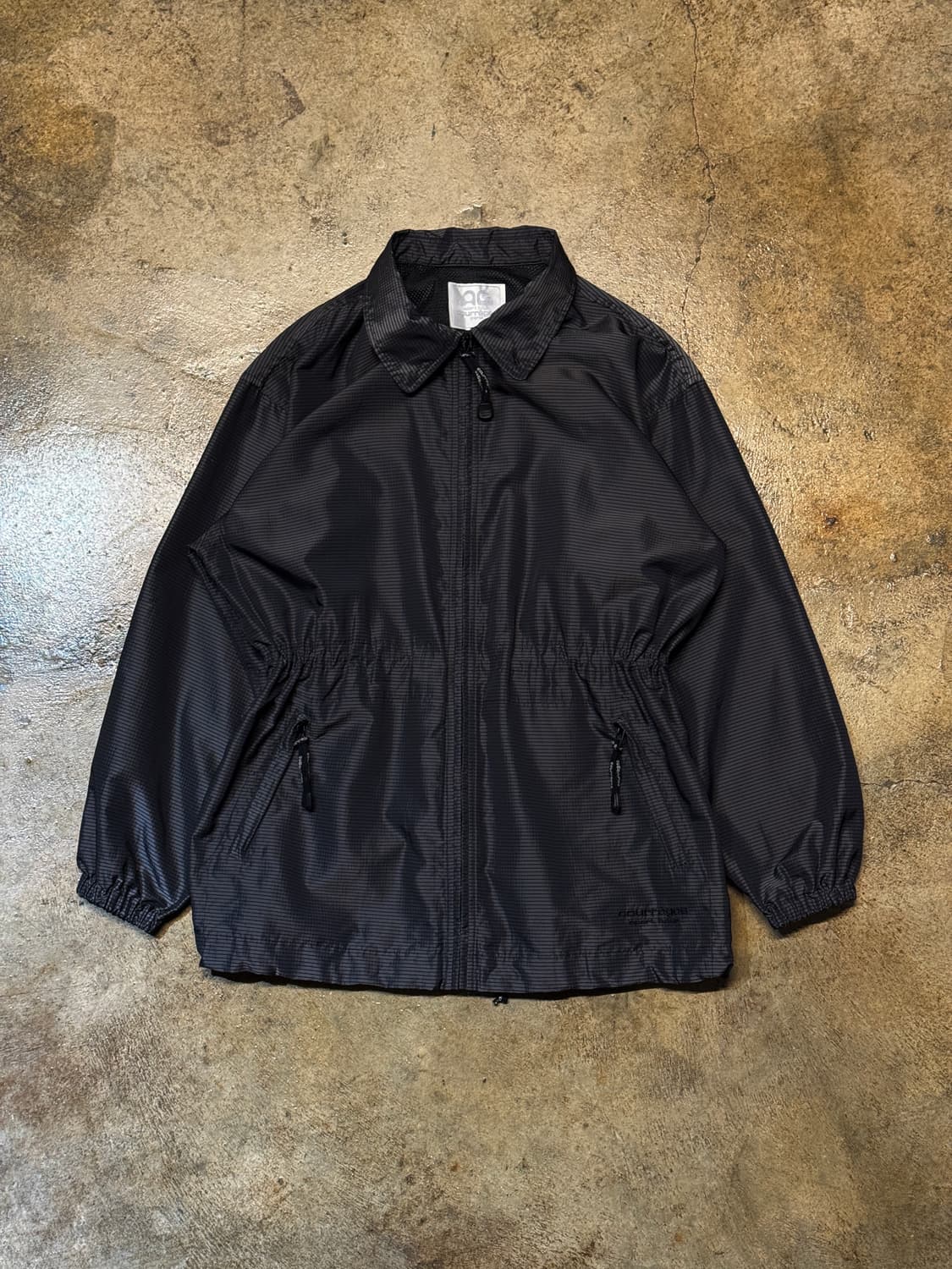 44-77 ) courreges Stripe Midi Rain Coat 상품이미지1