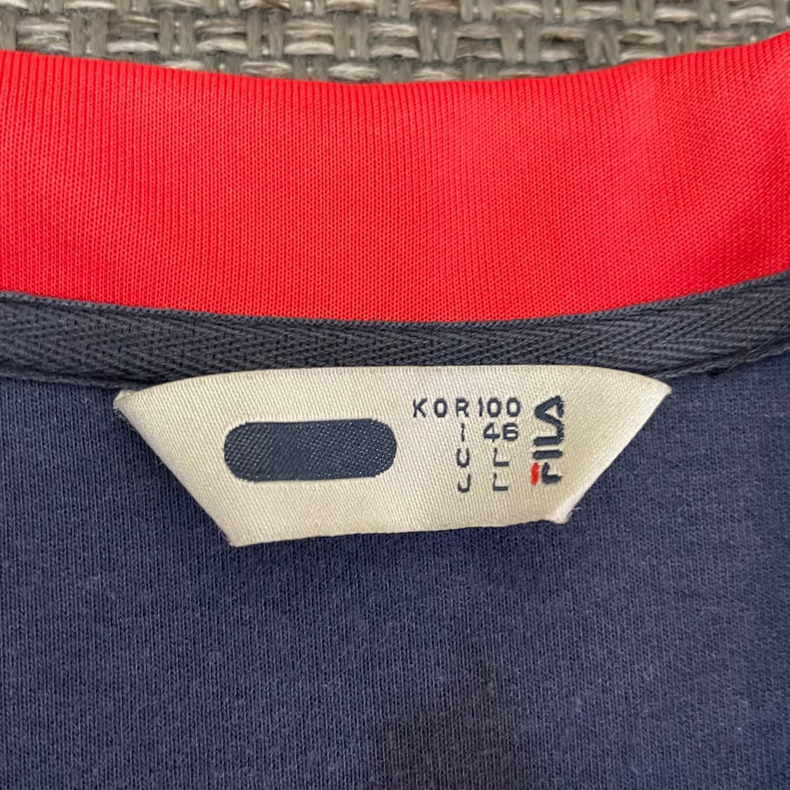 FILA 휠라 네이비 레드 져지 트랙탑 100 상품이미지6