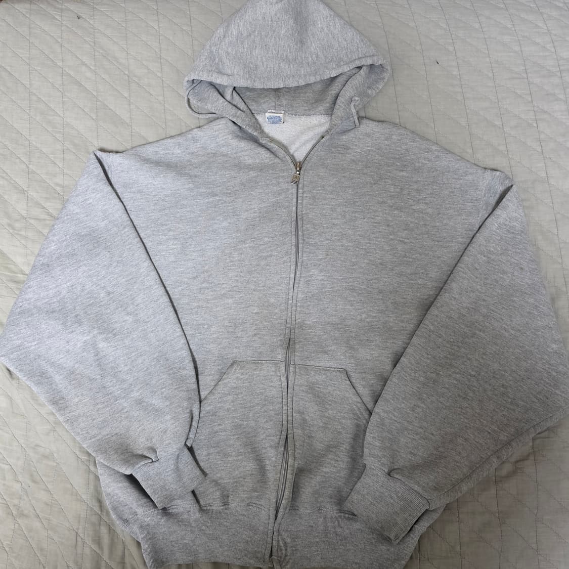 [XL] 90s 빈티지 러셀 애슬레틱 후드집업 그레이 ver. 스테인2 상품이미지1