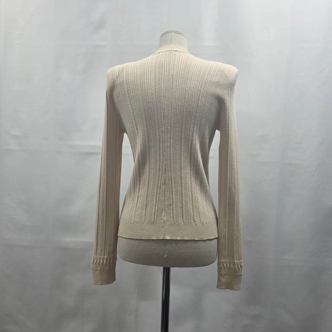 0753 TIME 타임 아이보리 골지 니트 가디건 / 한섬 정품 상품이미지2