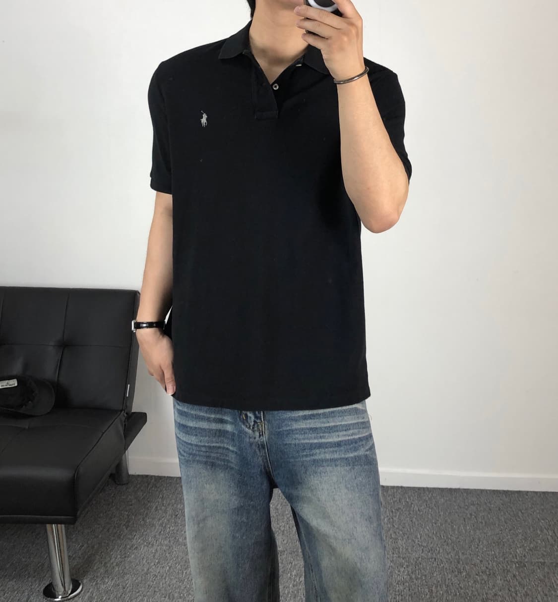 폴로 정품 실버포니 pk티 블랙 상품이미지1