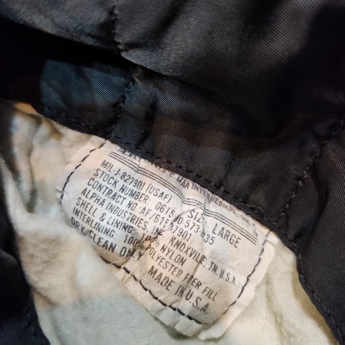 알파 USAF 90s Ma-1 플라이트 자켓 L 상품이미지3