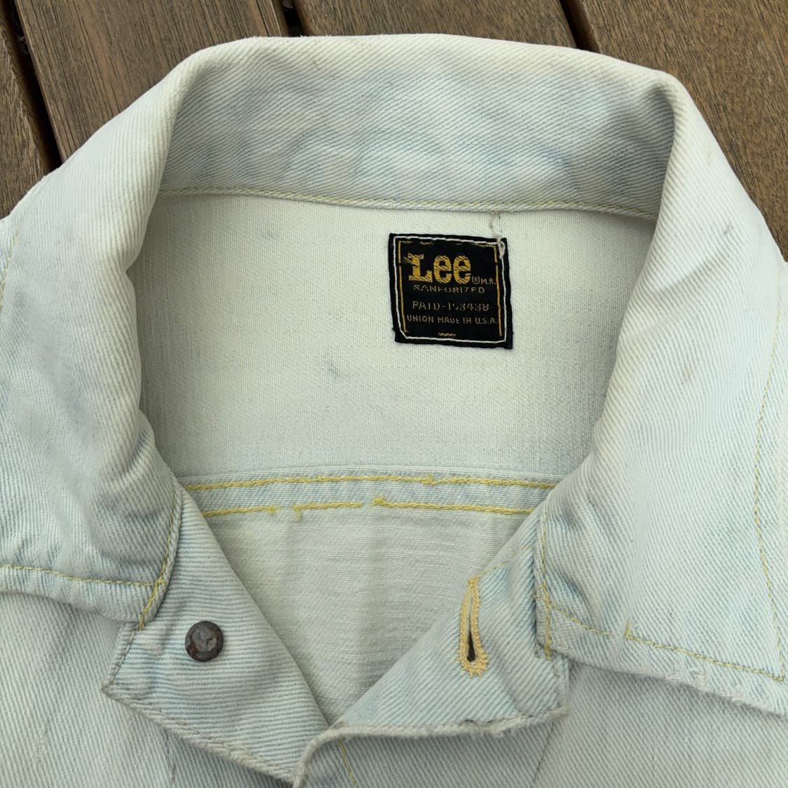 70s USA 리 Lee 220J 데님 트러커 자켓 상품이미지9