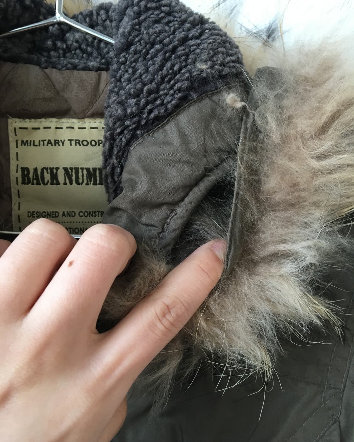 Fake fur hood filed jacket 상품이미지5