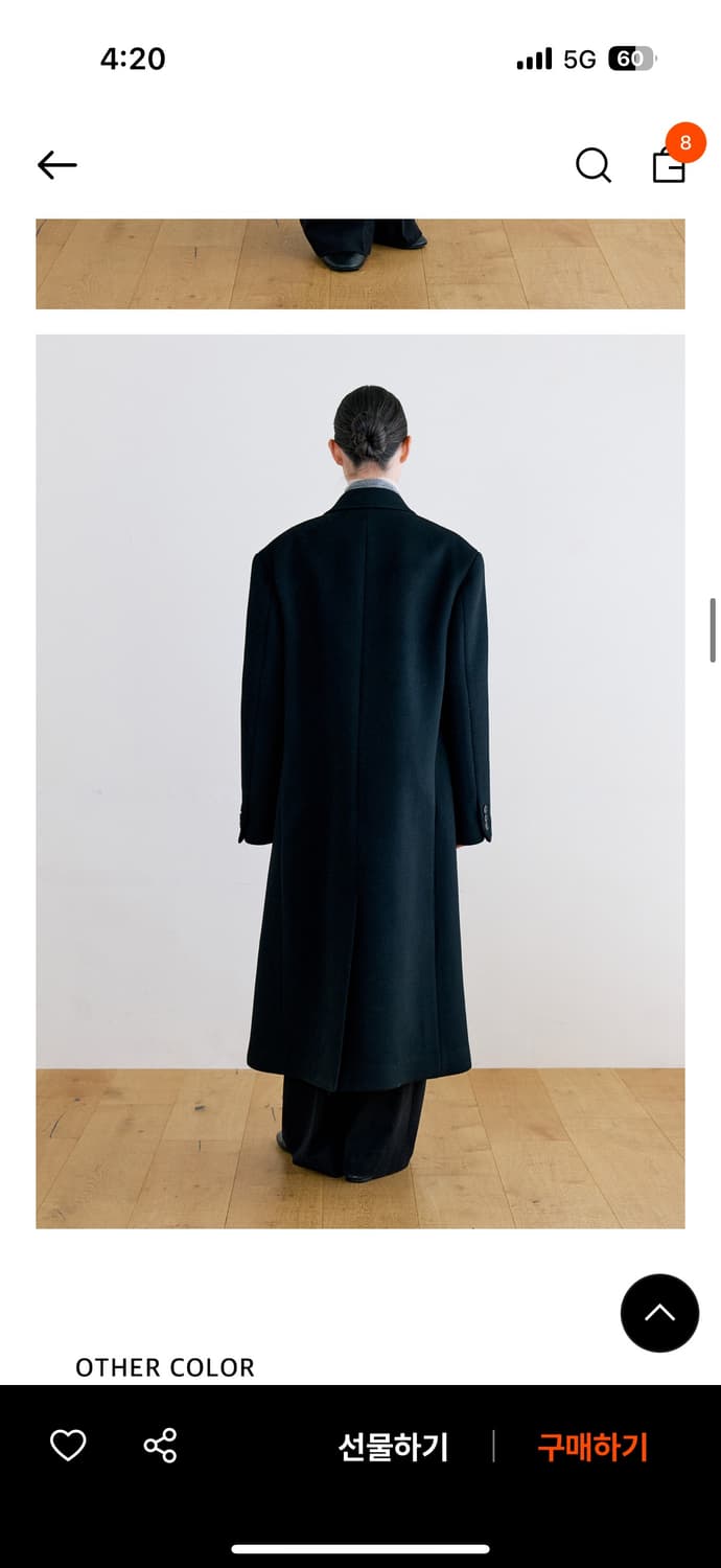 노티아 캐시미어 더블코트 미듐(텍있는 새상품) 상품이미지5